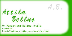 attila bellus business card